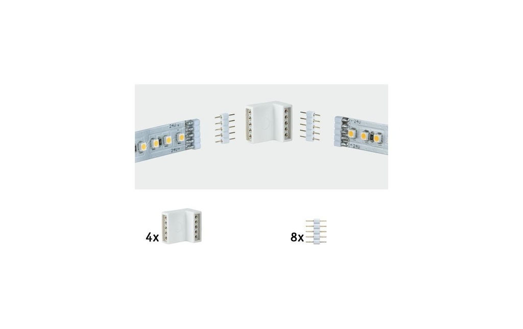 Paulmann Raccord d’angle MaxLED élevé, 4 pièces