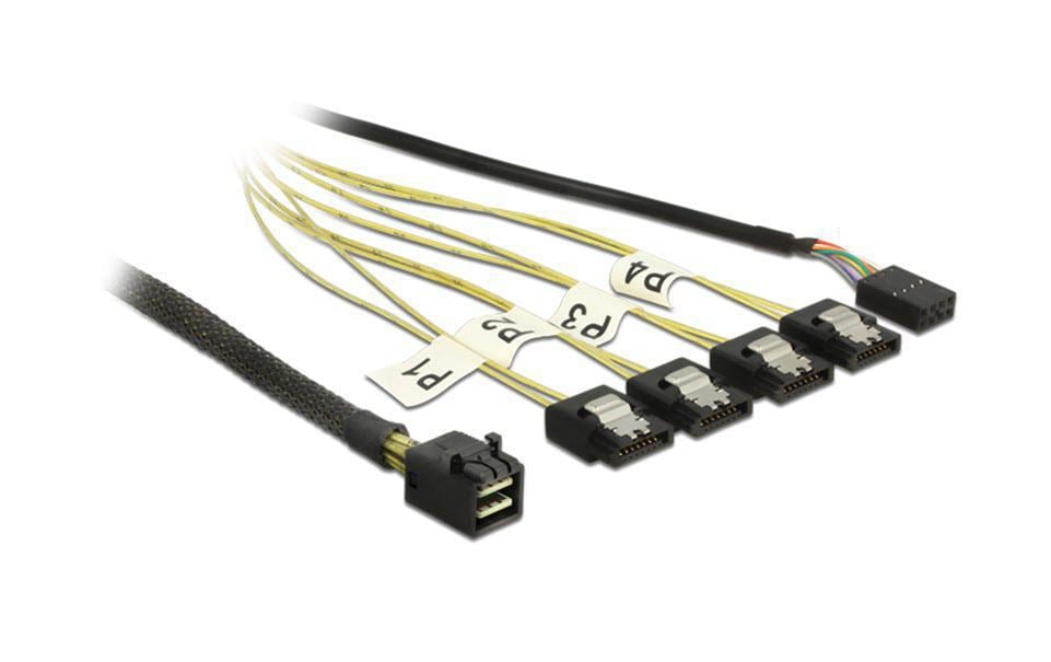 Delock Câble SATA 4x SATA-SFF-8643 Reverse Breakout 50 cm