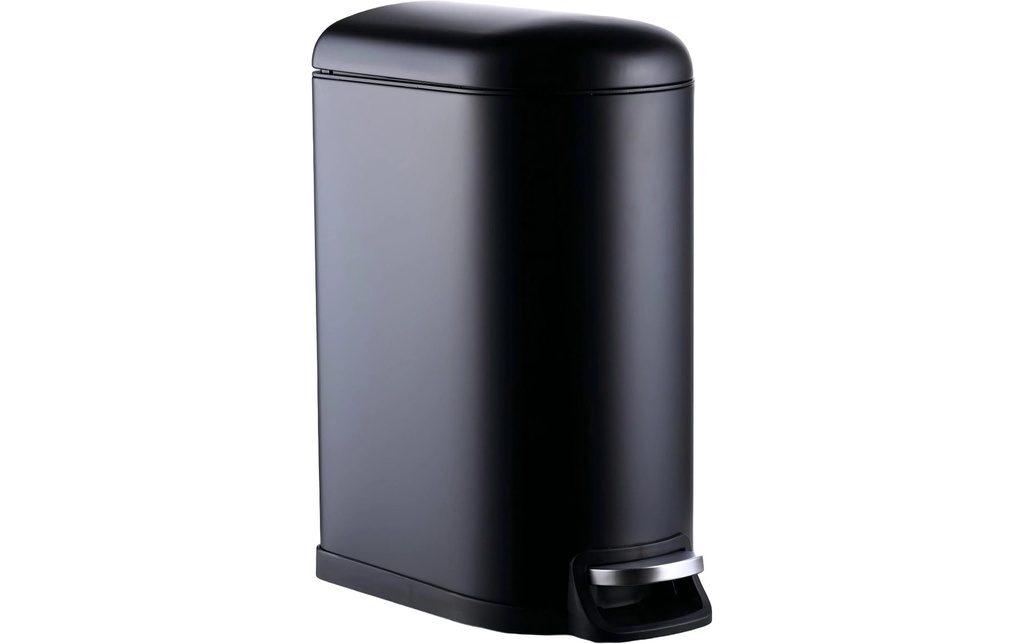 relaxdays Poubelle à pédale 10 L Noir