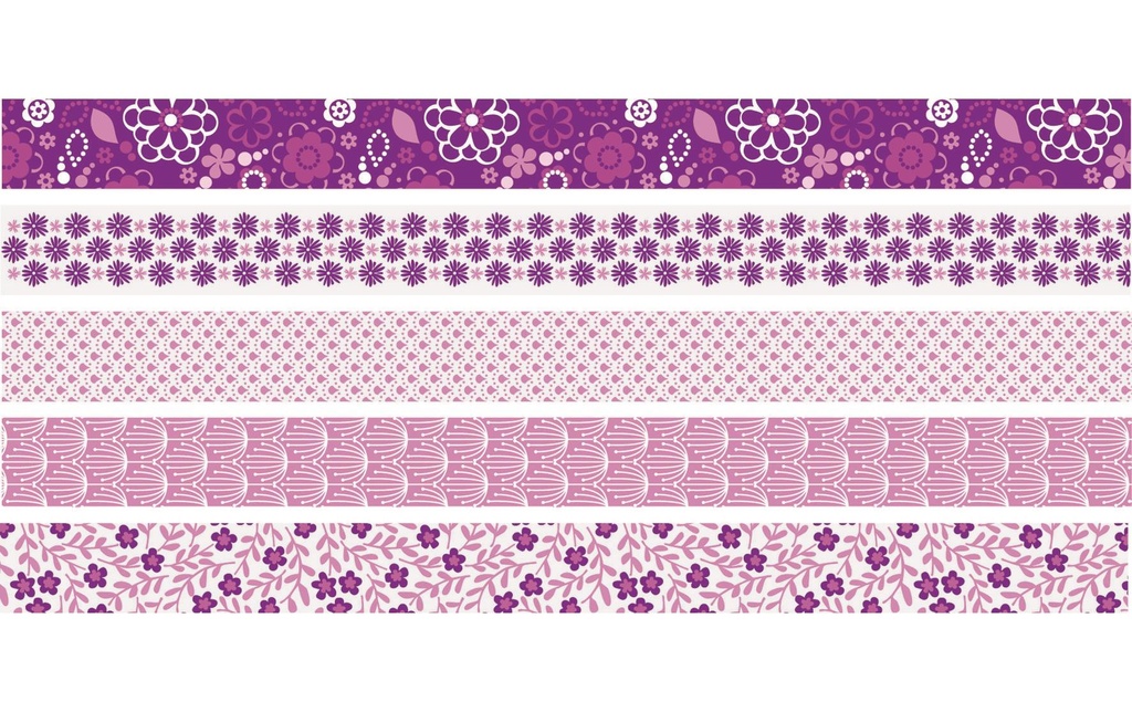 Heyda Ruban Washi Fleurs mini rose