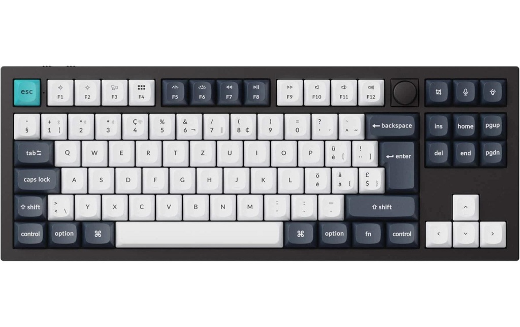 Keychron Clavier de gaming Q3 Max Black QMK Red Switch