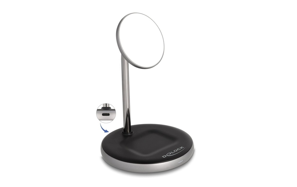 Delock Chargeur sans fil 2 en 1 avec 5 W / 7.5 W / 10 W / 15 W – Qi