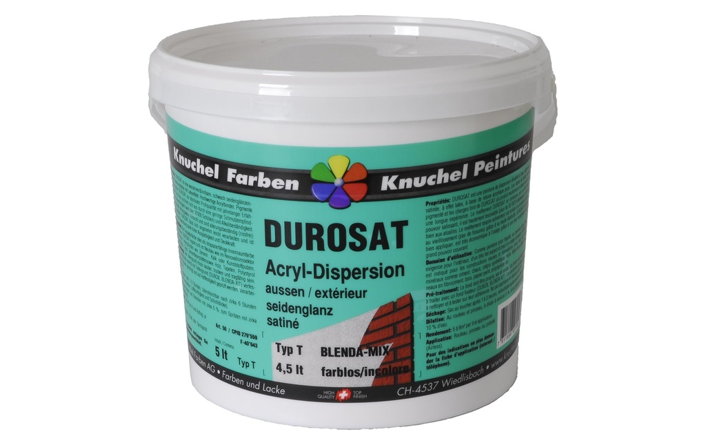 Knuchel Dispersion extérieure Durosat-Mix 5 l Transparent