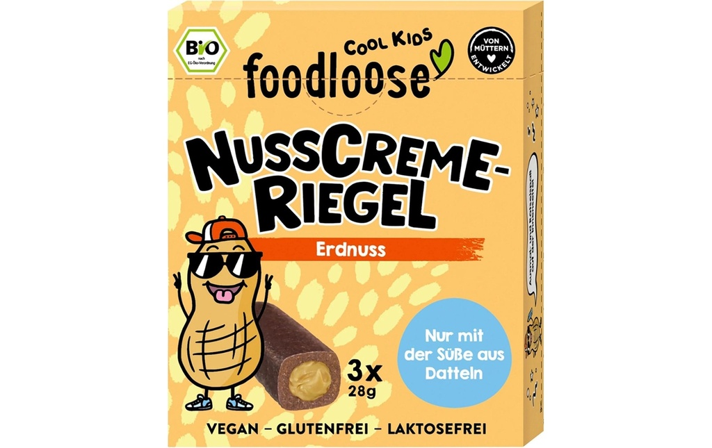 foodloose Barre de crème de noix Cacahuète 3 x 28 g