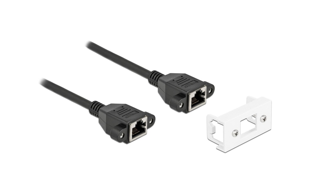Delock Câble patch pour module Easy 45 Cat 6A, S/FTP, 5 m, Noir
