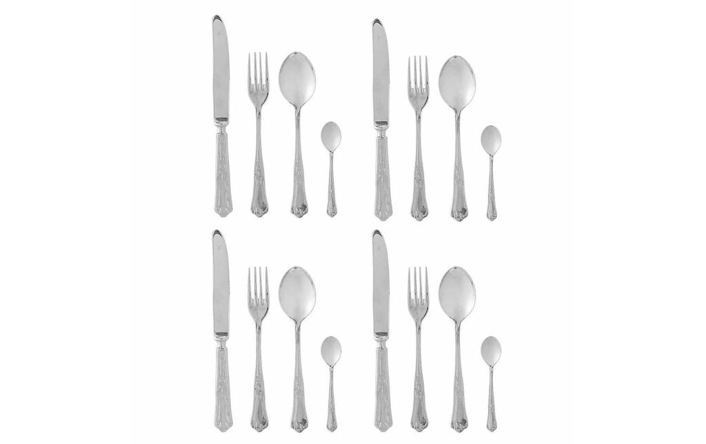 Bloomingville Kits de couverts Tilly, Acier inoxydable, argent, 16 pièces