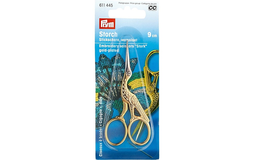 Prym Ciseaux de broderie 9 cm Cigogne