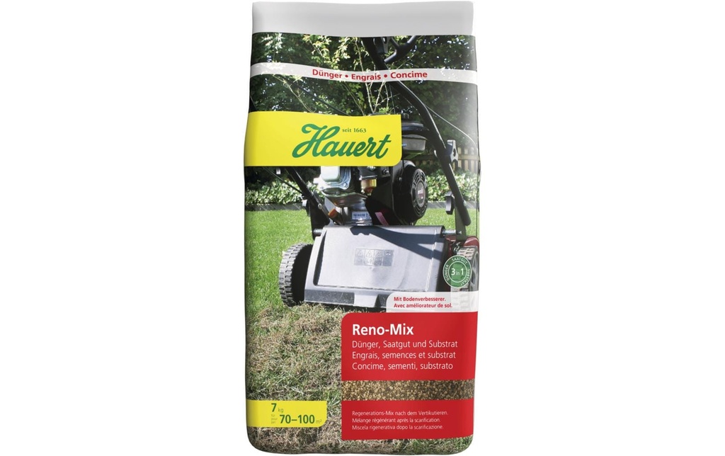 Hauert Semence de gazon Reno – Mix, Vertikutiermix, 7 kg
