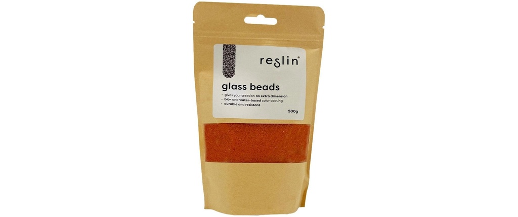 Reslin Perles de verre 500 g Jaune-orange