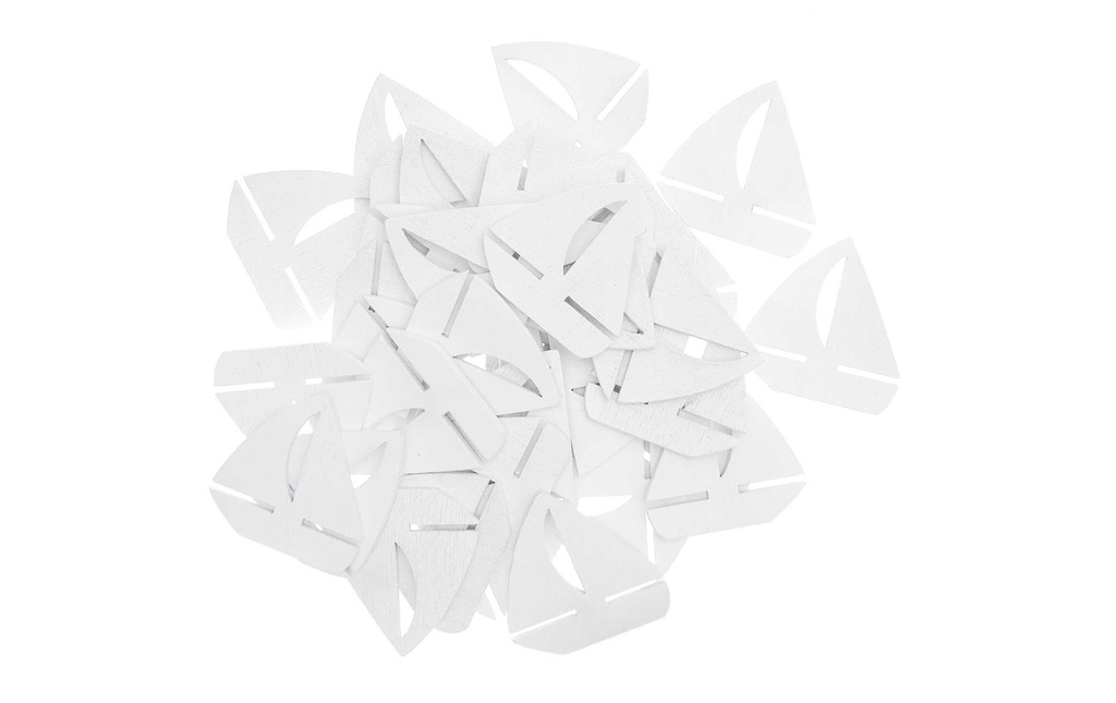 Rico Design Décoration à éparpiller Voiliers 36 pièces, Blanc