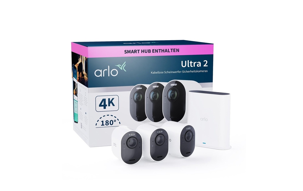 Arlo Kits de surveillance Ultra 2 4K UHD VMS5340-200EUS Set 3 caméras