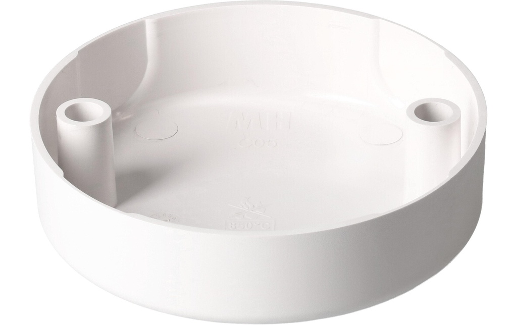 Max Hauri Rosace de plafond rond, 2 trous de fixation, Blanc