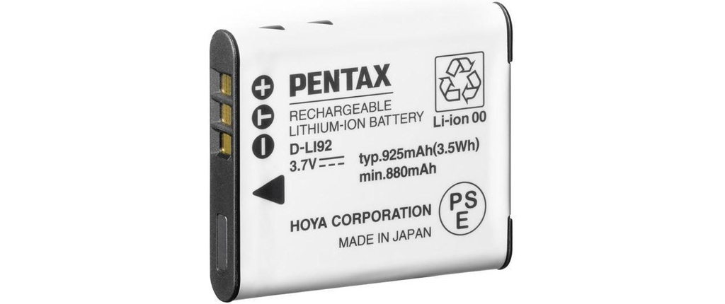 Pentax Batterie pour Appareils photo numérique D-LI92