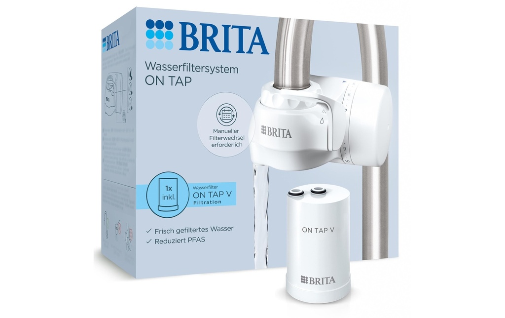 BRITA Filtre à eau à eau pour robinet ON TAP incl. 1 cartouche filtrante