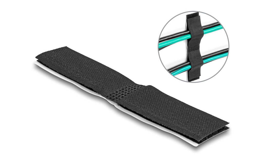 Delock Serre-câble auto-agrippant Noir 110 mm x 20 mm, 10 pièces
