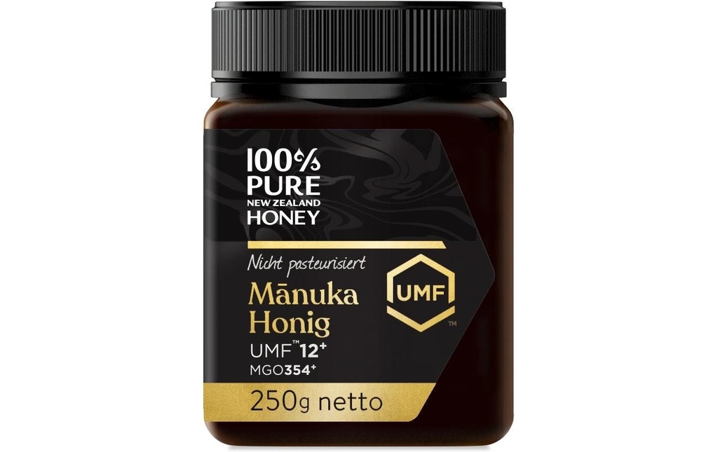 100% Pure New Zealand Honey MGO 354+ Miel de Manuka UMF 12 250 g