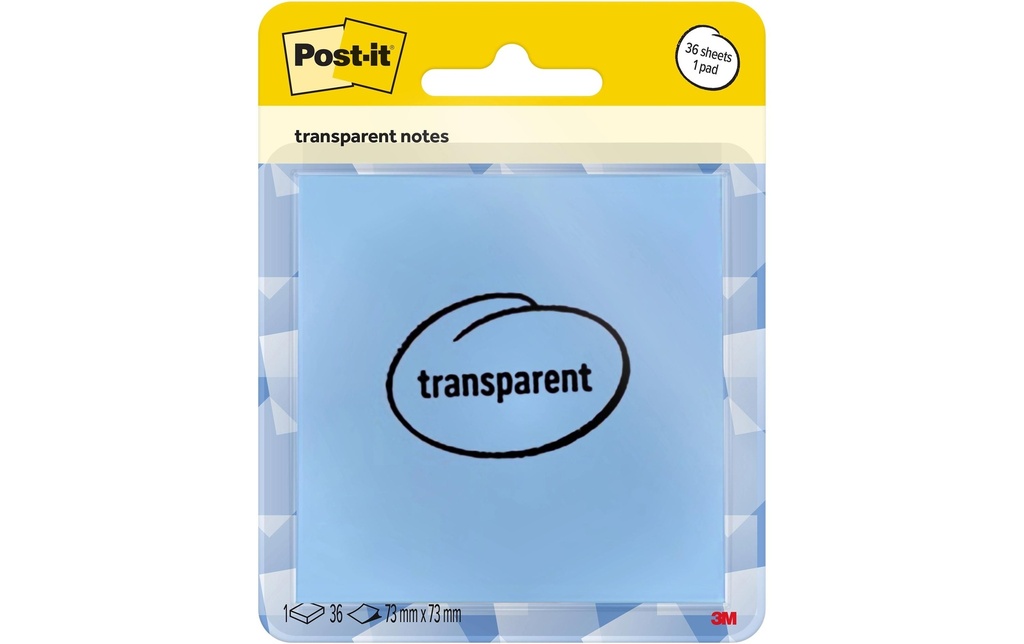 Post-it Notes transparentes 3M Bleu