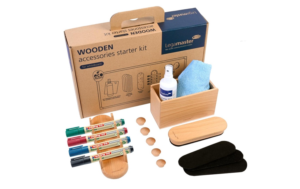 LEGAMASTER Set d'ass.pr.Whiteboard WOODEN (17 pces)