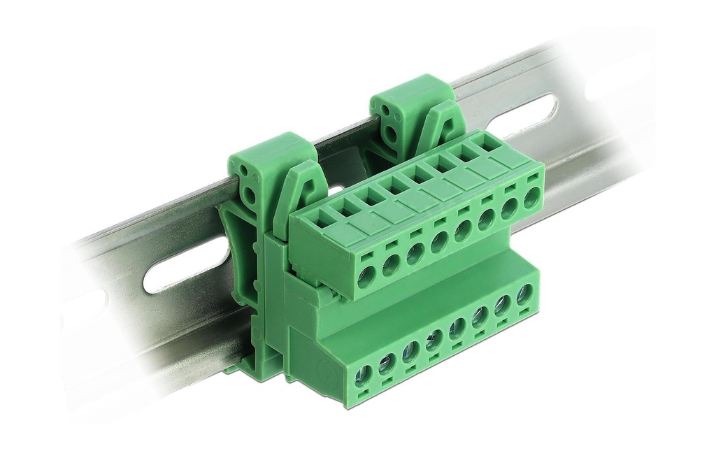 Delock 8 Pin, 5.08mm Dimensions de la grille coudée