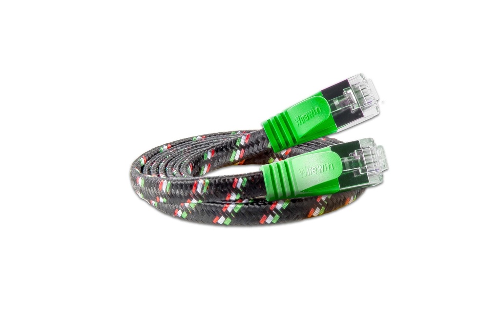 SLIM Câble patch slim RJ-45 - RJ-45, Cat 6, STP, 0.5 m, Vert