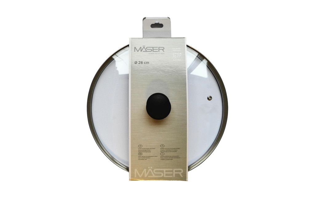 Mäser Couvercle de poêle 28 cm, Transparent
