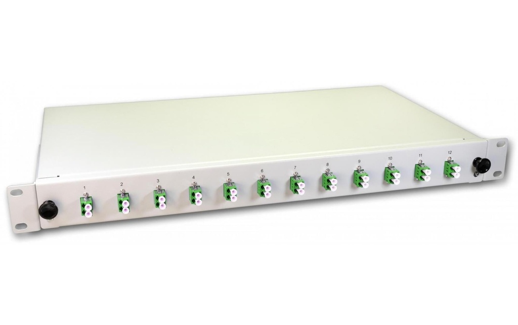 Lightwin Boîte d’épissure 24 fibres, 12x DLC/APC SM, 9/125µm OS2 Pigtail