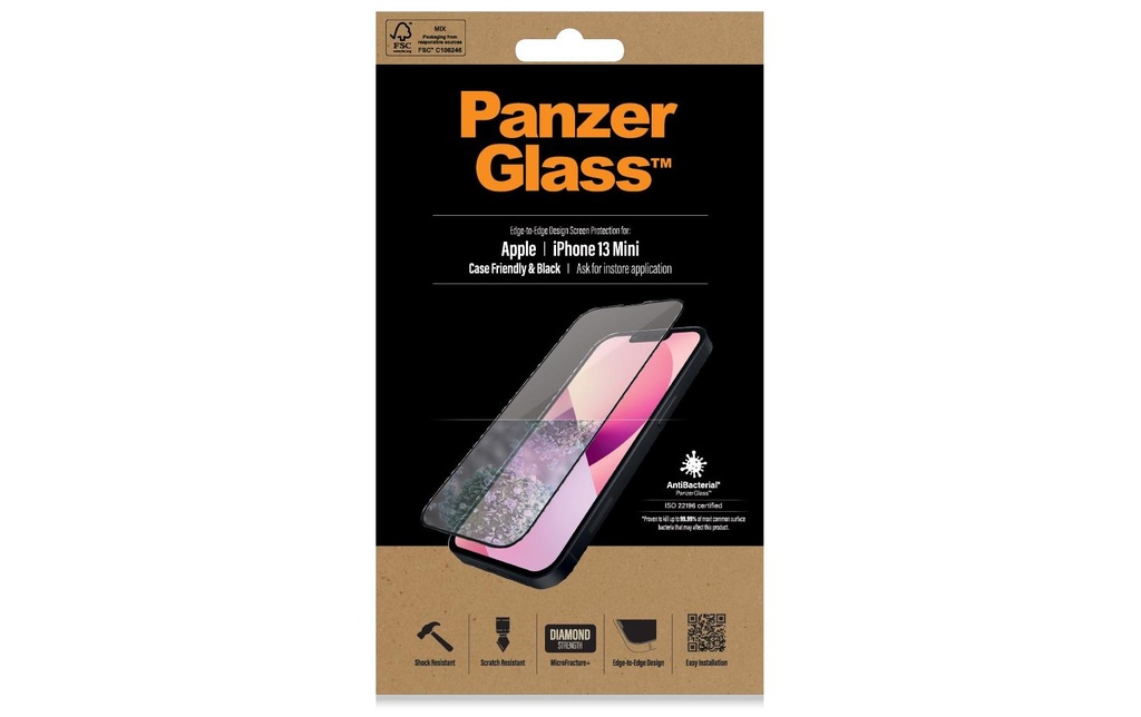 Panzerglass Protection d’écran Case Friendly AB iPhone 13 mini