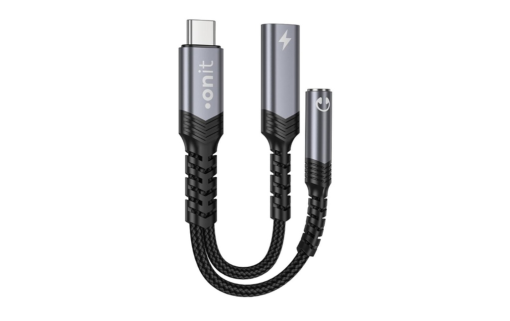 onit Adaptateur audio numérique Premium USB-C vers jack 3.5 mm/USB-C