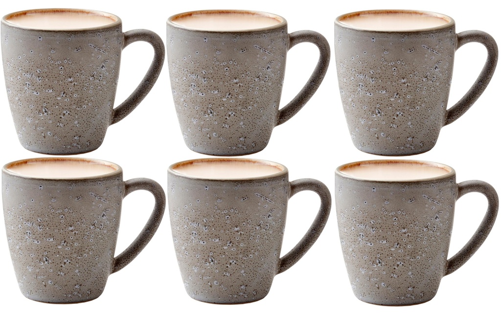 Bitz Tasse à café 190 ml, 6 Pièce/s, Gris/Crème
