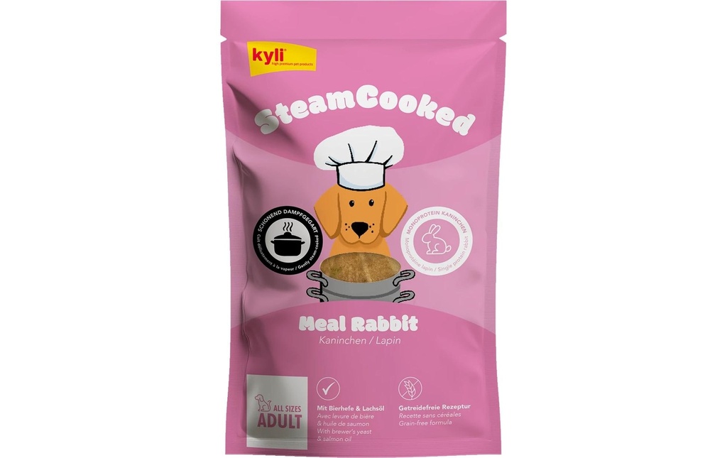 kyli Alimentation humide Steamcooked Meal Lapin adulte 250g