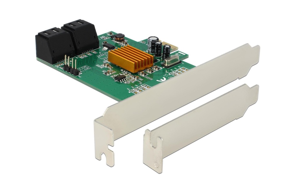 Delock Contrôleur SATA PCI-Ex1- 4x SATA Marvell 88SE9215 Jeu de puces