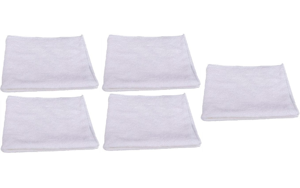 Edi Baur Chiffon de nettoyage en microfibre Black and White 5 Pièce/s, Blanc