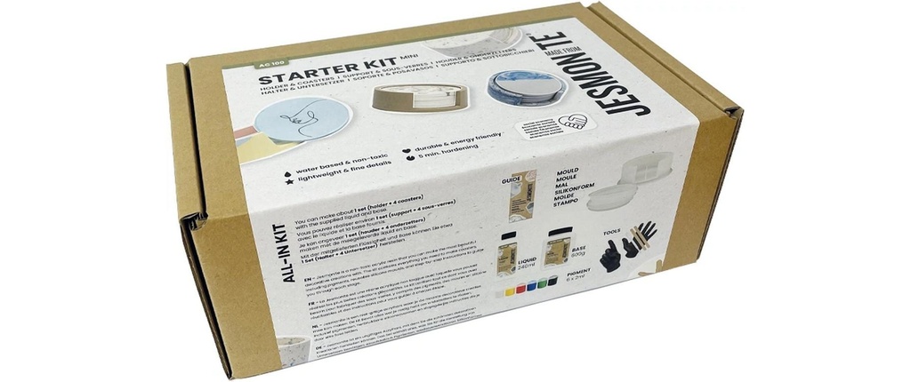 Jesmonite Matière à modeler Kit de bricolage Ø 10.2 cm