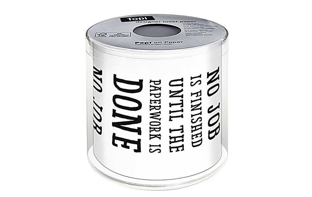 Paper + Design Papier toilette Paperwork  rouleaux à 3 couches, Noir/Blanc