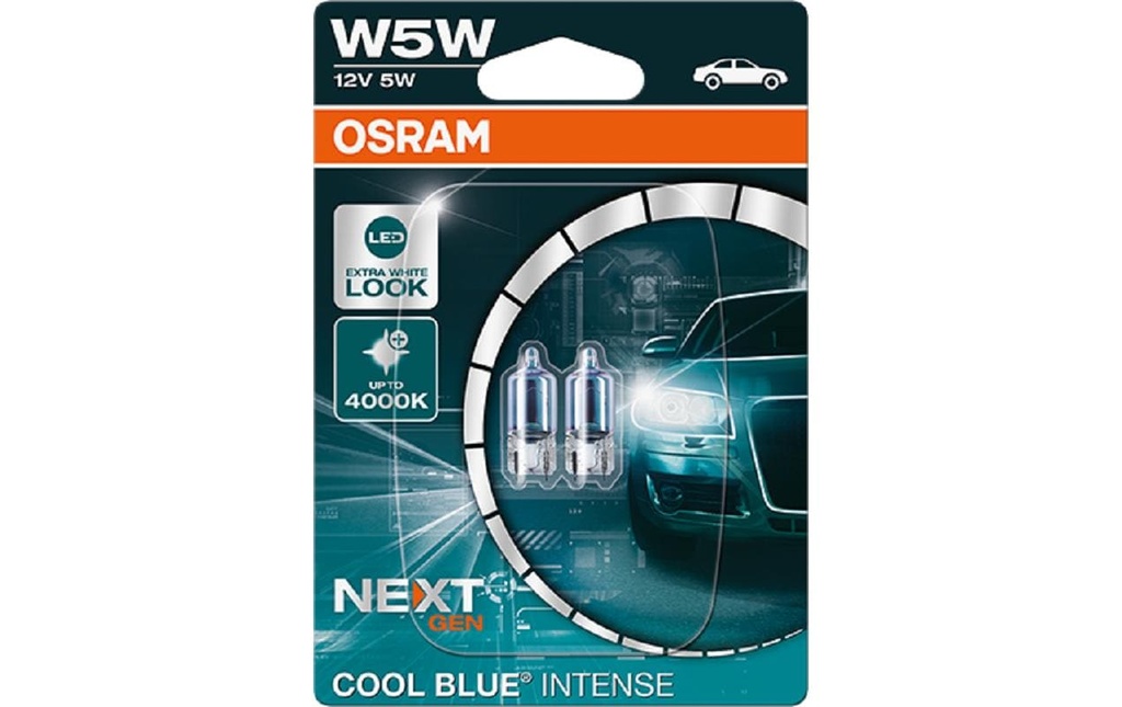 OSRAM Témoins lumineux Cool Blue Intense NextGen W5W W2.1 x 9.5d Voiture de tourisme