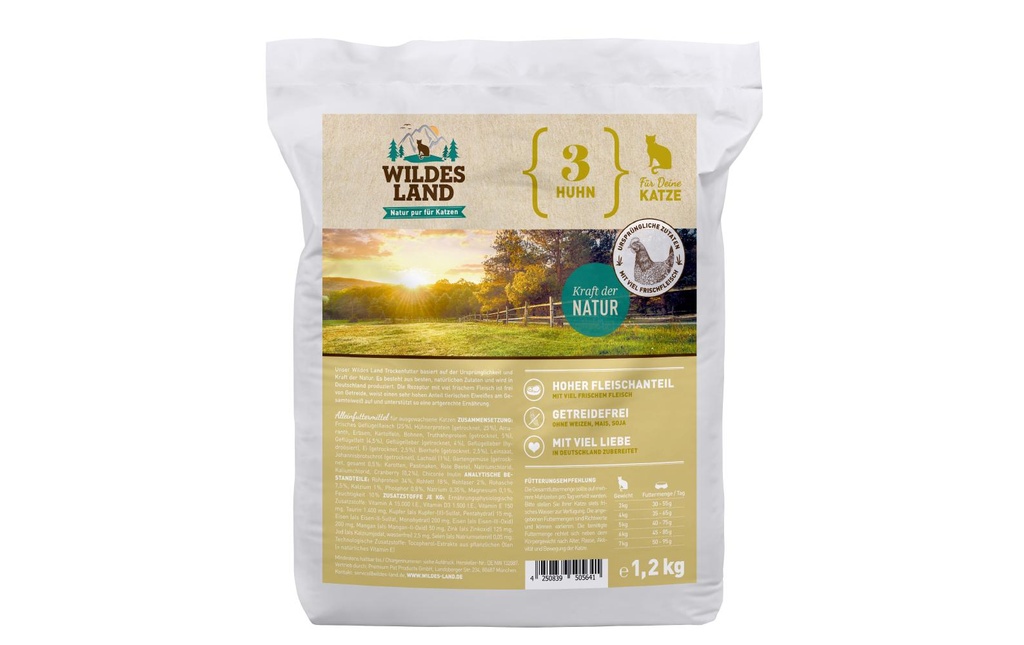 Wildes Land Alimentation sèche Adult poulet avec légumes 1,2 kg