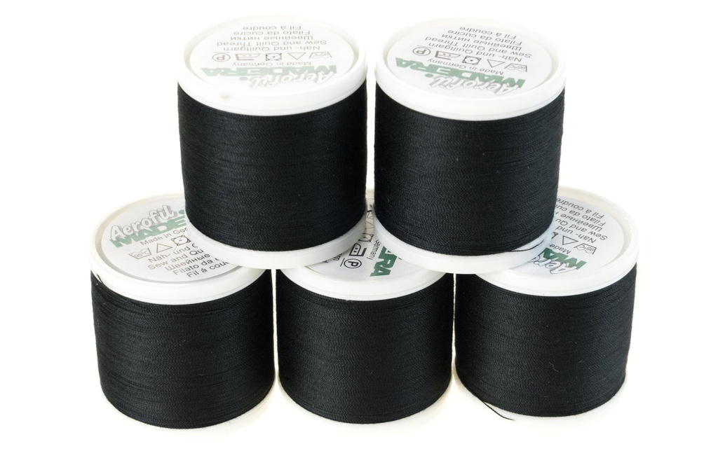 Madeira Fil à coudre, à quilter et à surjeter Aerofil 120 Noir