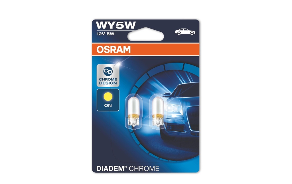 OSRAM Témoins lumineux Diadem Chrome WY5W W2.1 x 9.5d Voiture de tourisme