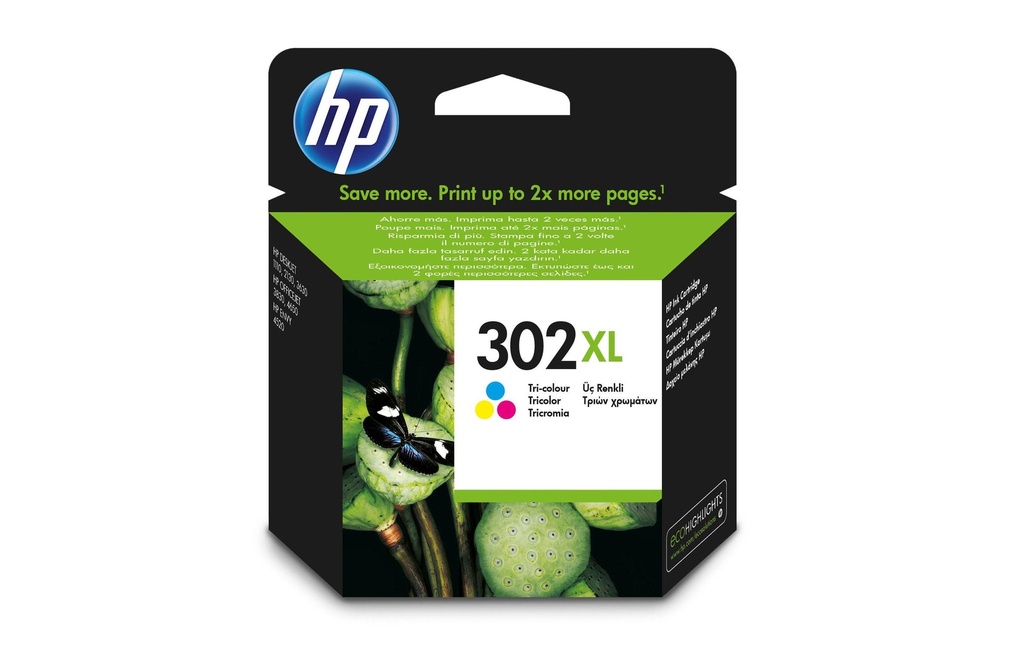 HP Encre Nr. 302XL (F6U67AE) Magenta/Yellow/Cyan