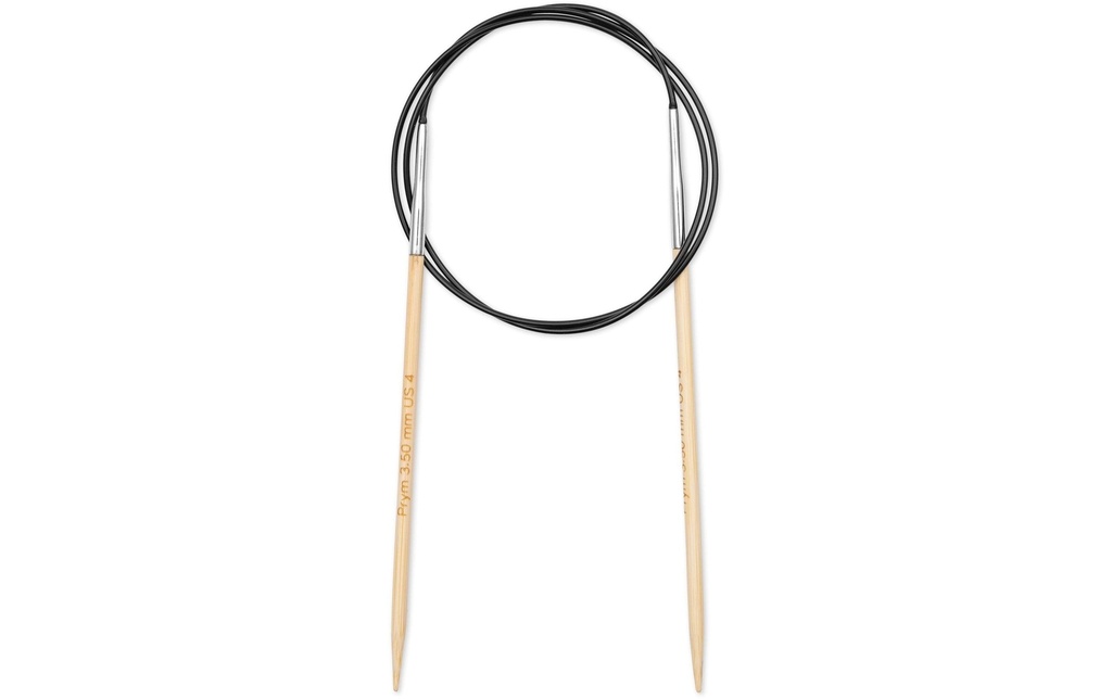 Prym 1530 Aiguille à tricoter circulaire BAMBUS 3.50 mm, 80 cm