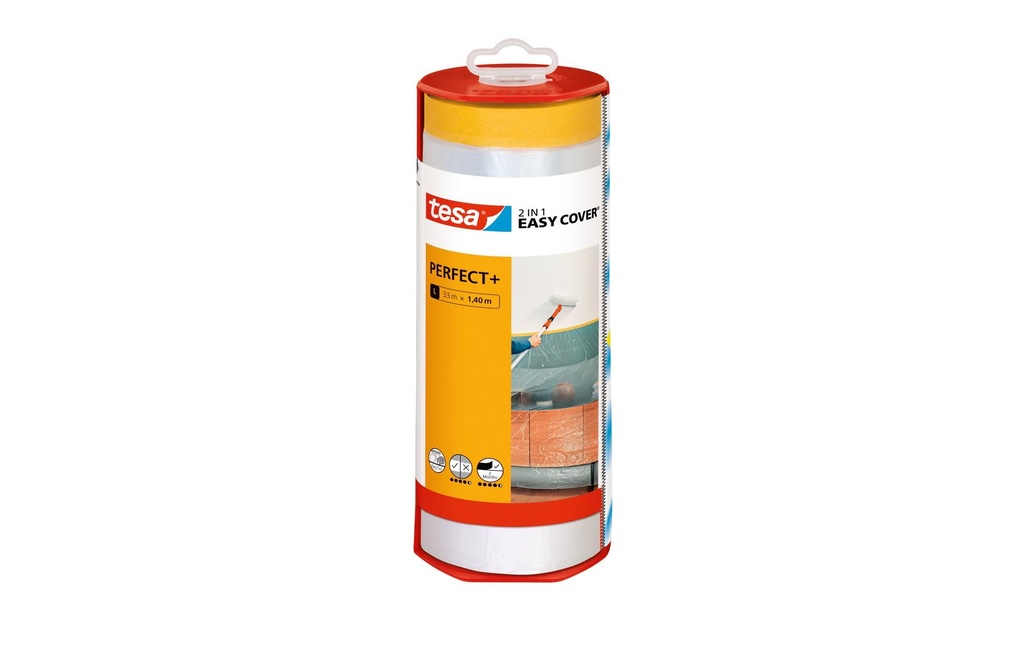tesa Film de protection Easy Cover Perfect+ Recharge L, 33 x 1.4 m