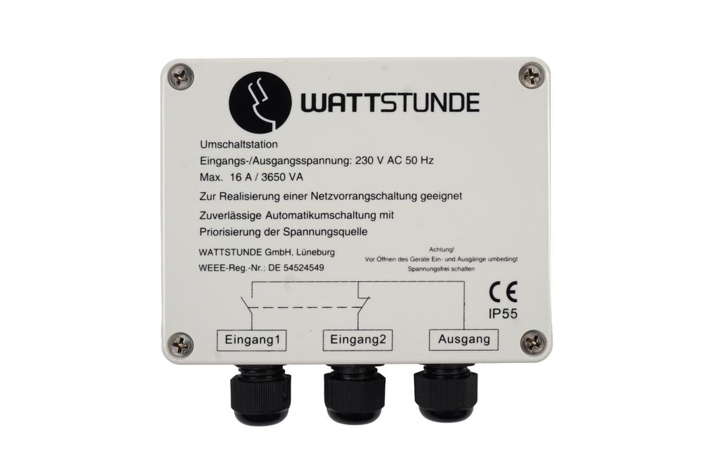 WATTSTUNDE Circuit de priorité au réseau WS16ANVS 16A