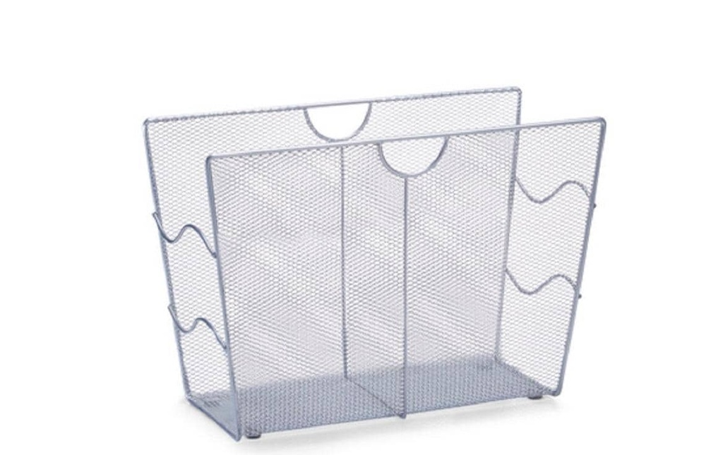 Zeller Present Porte-revues News Rack 39 x 17,5 x 27 cm, Argenté