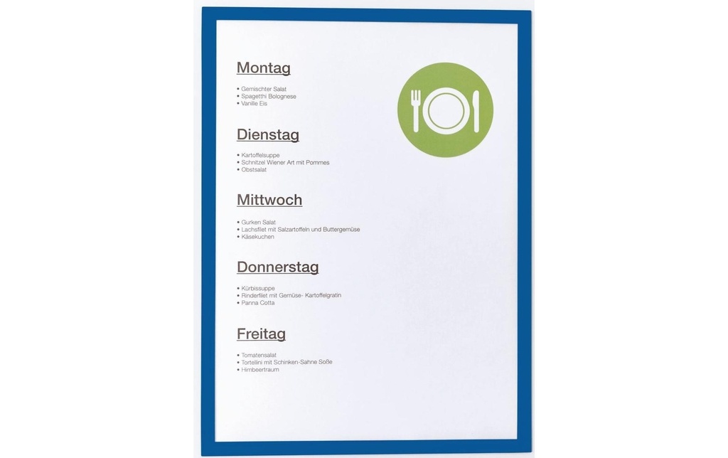 Magnetoplan Cadre de présentation Fenêtre A4 Bleu, 5 pièces