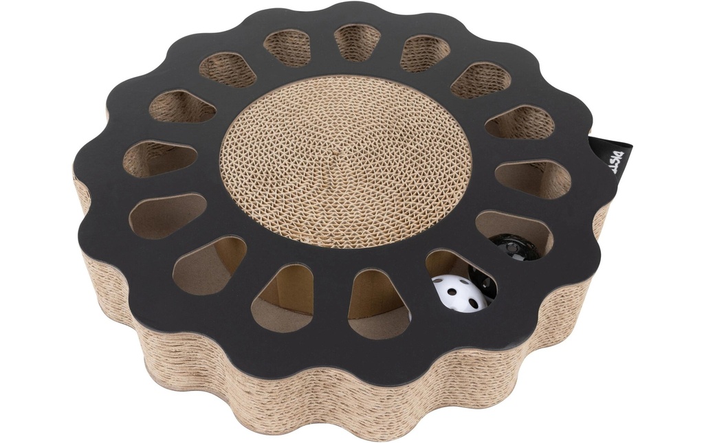 District 70 Jouet pour chat Planche de jeu Sunny Black, 32 x 32 x 6 cm