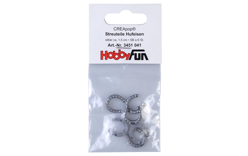 HobbyFun Décoration à éparpiller Fer à cheval 6 pièces