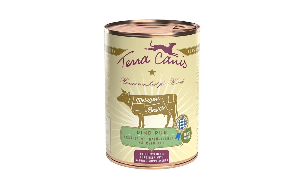 Terra Canis Alimentation humide Le meilleur de la boucherie avec du boeuf, 400 g