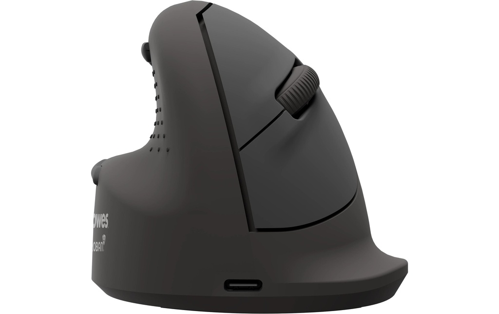 Fellowes Workplace Souris verticale Breyta Plus+ pour gauchers, Medium, noire