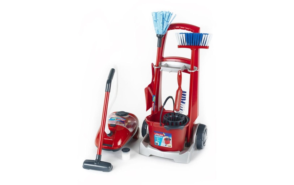 Klein-Toys Jouets de nettoyage Vileda Voiture-balai et aspirateur