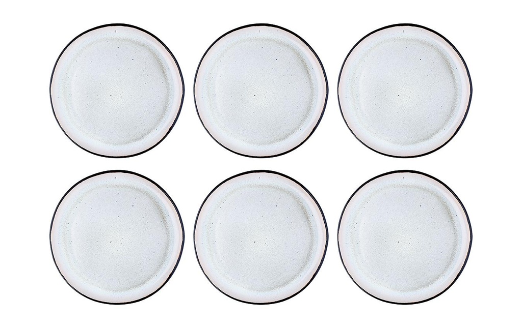 Björn Assiette non décorative Iris Blanc ivoire, Ø26 cm - 6 pièces
